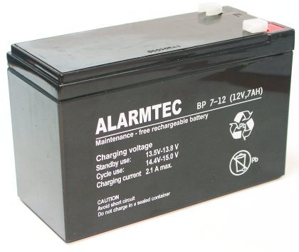 Akumulator 12V-7Ah   ALARMTEC/TC żelowy - AKUMULATORY - Żelowe